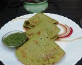 A picture of step 7 of Spinach Moong Dal Chilla.
