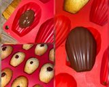 Une image de l'étape 4 de Madeleine fourrée et coque en chocolat 🥮🍫.