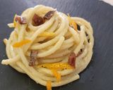 Foto del passaggio 7 della ricetta Pici in salsa di finocchio, acciughe e scorza di arancia