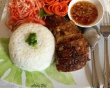 Hình bước làm 5 của món Cơm gà nướng mật ong !