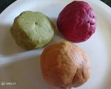 A picture of step 7 of Rangeen stuff pooran poli.
