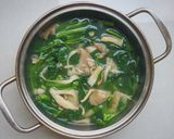 Hình bước làm 2 của món Canh rau muống nấm bào ngư chay