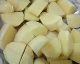 A picture of step 1 of Aloo palak methi ki bhujia.