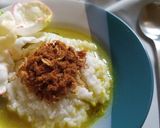 Foto langkah ke 4 dari resep Bubur Nasi Kuah Soto (dari Nasi Sisa).