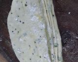 A picture of step 2 of Lachha Paratha.