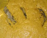 A picture of step 2 of Bassan ka halwa.
