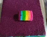 Foto langkah ke 3 dari resep Rainbow mini roll cake.