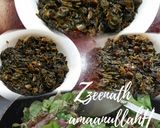A picture of step 2 of Hyderabadi Maat or Amaranthus Fry.