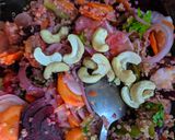 A picture of step 7 of Pink Quinoa salad.