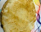 A picture of step 4 of Arabic bread egg sandwich.