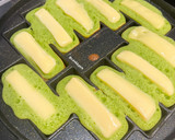 Foto langkah ke 10 dari resep Kue Pukis Pandan Keju Empuk Menul.