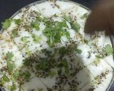 A picture of step 4 of Sandwich Dhokla.
