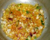 A picture of step 8 of Miyar zogale (moringa soup).