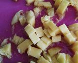 Foto del paso 6 de la receta Ensalada de patata, mango, soja, lechuga y mayonesa de zanahoria