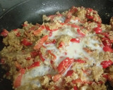 Foto del paso 9 de la receta: Berenjenas rellenas gratinadas con coco, tomates cherrys asados y sopa
