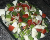 A picture of step 1 of Cucumber salad.