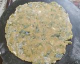 A picture of step 4 of Bajra Methi Na Dhebra.