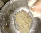 A picture of step 1 of Crosant filled with jam and chocolate.