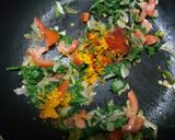 A picture of step 3 of Anda palak bhurji.