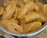 A picture of step 3 of Soya Chaap tikka.