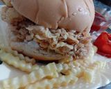 A picture of step 8 of Zinger burger.