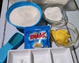 Foto langkah ke 1 dari resep Bolu sakura tanpa telur tanpa mixer.