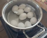 A picture of step 1 of Mayak Eggs.