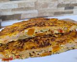 Foto del paso 6 de la receta: Tortilla de pasta, pollo y más
