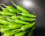 A picture of step 2 of Hari mirchon ka salan.