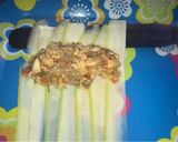 Foto del paso 5 de la receta Canelón de Calabacín, relleno de carne en tomate(restos del puchero)