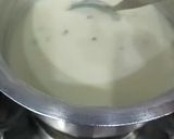 A picture of step 2 of Firni (ground rice pudding).