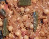 A picture of step 2 of Chickpeas Bhindi masala.