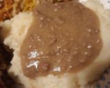A picture of step 3 of Hamburger Gravy Birthday Celebration version.