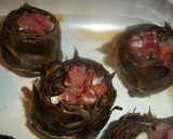 Foto del paso 9 de la receta: Alcachofas gratinadas con taquitos de Jamón serrano