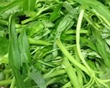 Hình bước làm 1 của món Canh rau muống nấu tôm