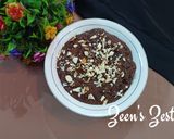 A picture of step 4 of Chocolate Kesari or Chocolate Semolina Halwa.
