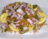 A picture of step 4 of Moth dal chawal- Street style.