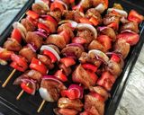 Zöldséges csirkesaslik 🍢 recept fázis 4 fotója