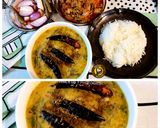 A picture of step 4 of Moong Daal Palak.