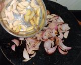 A picture of step 1 of Maharashtrian Sev bhaji.