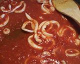 A picture of step 4 of Mezzi paccheri con calamari al cartoccio.