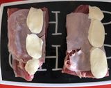 Mozzarellával, sonkával és gombával töltött szűzérme recept fázis 2 fotója