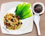 Hình bước làm 3 của món Cơm Chiên Nấm Chay🍄🥕
