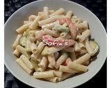 Φωτογραφία βήματος 5 της συνταγής Rigatoni με κολοκυθάκια, σουρίμι και λευκή κρέμα !!!!