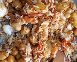 A picture of step 3 of Chole Pulao.