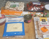 Foto del paso 1 de la receta: Pizza de espárragos verdes, champiñones y cherry