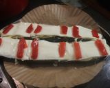 Foto del paso 6 de la receta: Calabacín relleno de puré con gambas y jamón