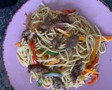 A picture of step 6 of Beef stirfry pasta | spaghetti.