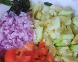A picture of step 2 of Mango chickpea chaat.