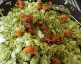 A picture of step 4 of Tava green pakoda pulao.
